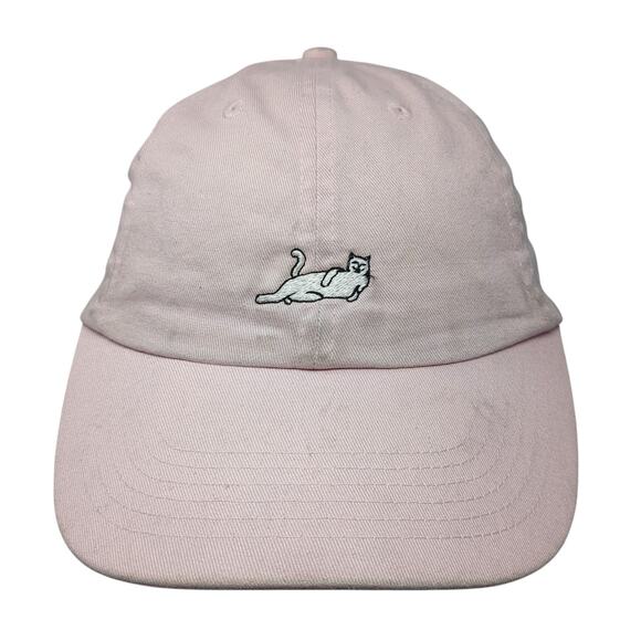 RIPNDIP Lord Nermal Slideback Hat Pink Embroidered Cat Logo Adjustable - Picture 1 of 9